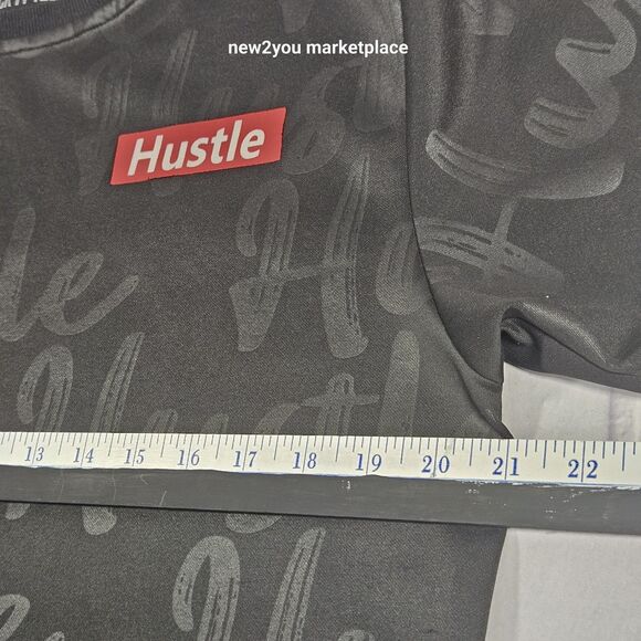 Hustle Black T-Shirt Men’s Size [L] Red Box Logo Graphic Tee short sleeve - Picture 5 of 9
